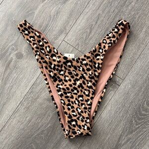 Aerie Leopard Print Bikini Bottom size small
